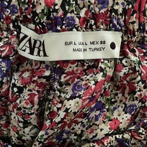 ZARA floral print skirt